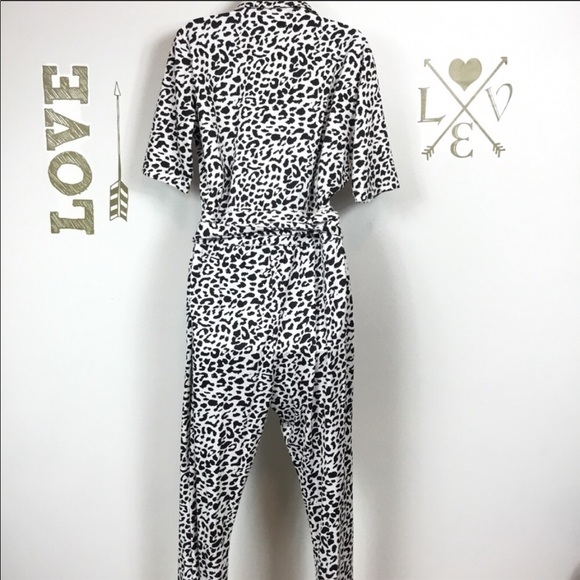 Wendy Williams Black & White Leopard Jumpsuit - Picture 4 of 6